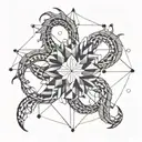 Scorpio Aquarius tattoo design idea