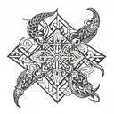 Scorpio Aquarius tattoo design idea