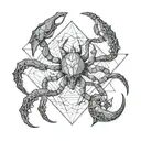 Scorpio Aquarius tattoo design idea