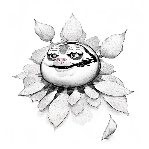 peach tree oogway flower petals oogway ascending  tattoo design idea