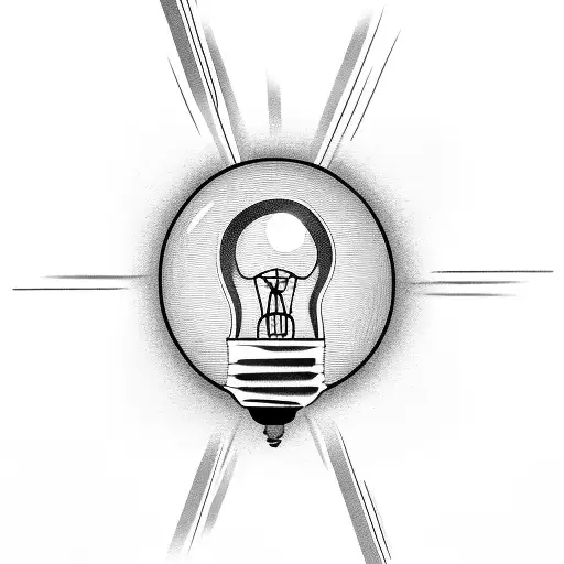 a light bulb, hd png download tattoo design idea