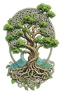 celtic knot tree of life you tattoo design idea