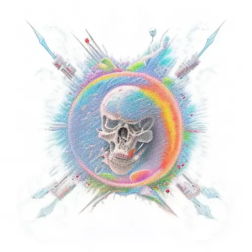 science; heavy music; love; colored; without skuls; tattoo design idea