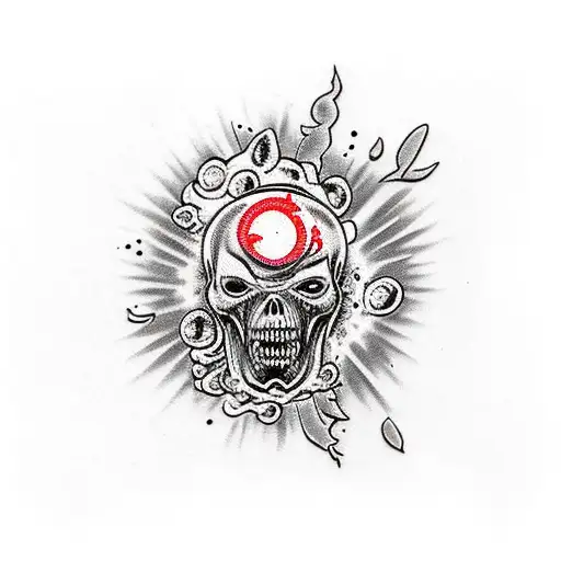 zombies oil drum fire tattoo design idea