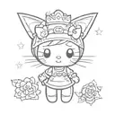 kuromi hello kitty tattoo design idea