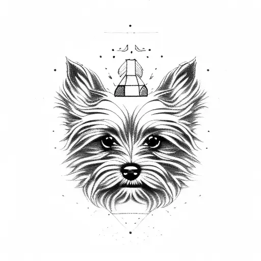yorkie  tattoo design idea