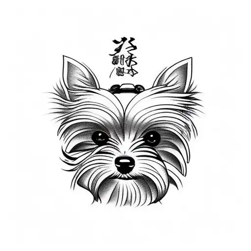 yorkie  tattoo design idea
