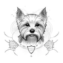yorkie  tattoo design idea