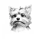yorkie  tattoo design idea
