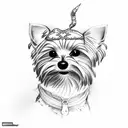 yorkie  tattoo design idea