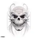 ghost face tattoo design idea