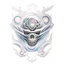 ghost face tattoo design idea