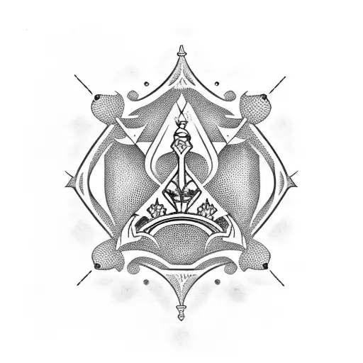  V crown  tattoo design idea