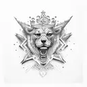  V crown  tattoo design idea