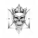  V crown  tattoo design idea