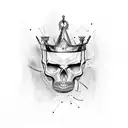  V crown  tattoo design idea
