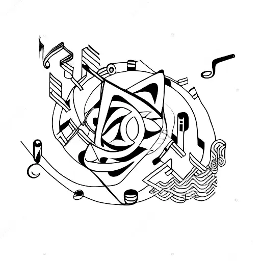 techno music  tattoo design idea