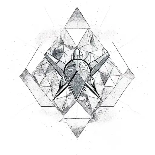 Star Trek insignia surrounded by constellations tattoo design idea