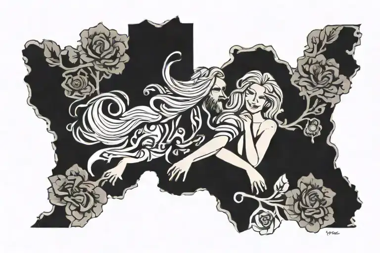 Colorado, wife with blonde hair, family oriented,  tattoo design idea