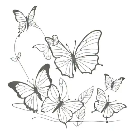 enjoy the butterflies enjoy life tattoo design idea