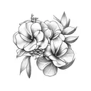 oleander flower tattoo design idea