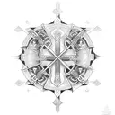 Orthodox cross  tattoo design idea