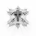 Orthodox cross  tattoo design idea