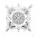 Orthodox cross  tattoo design idea