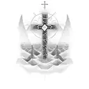 Orthodox cross  tattoo design idea