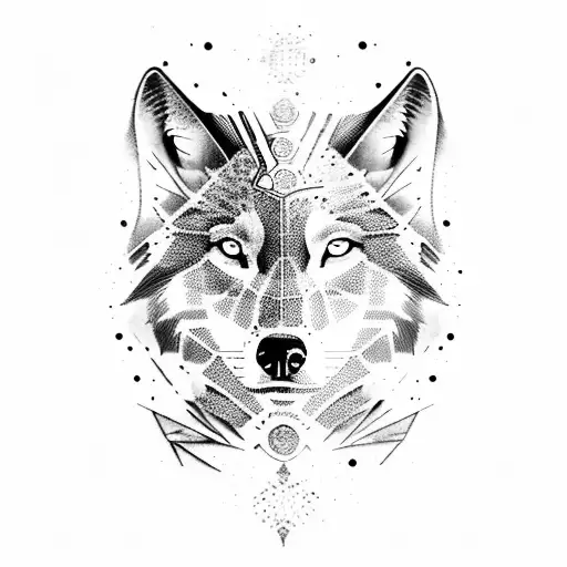 John snow and wolf tattoo design idea
