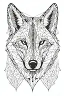 wolf head, turkish wolf looking forward tattoo design idea
