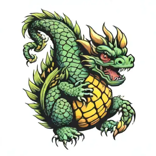 A baby girl born in the Year of the Dragon on June 20 named Pineapple tattoo design idea