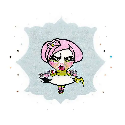 powerpuffgirl molly angry tattoo design idea