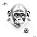 chimp tattoo design idea