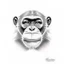 chimp tattoo design idea