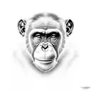 chimp tattoo design idea