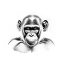 chimp tattoo design idea