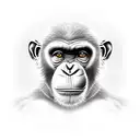 sophisticated chimp tattoo design idea