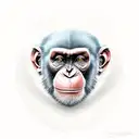 sophisticated chimp tattoo design idea