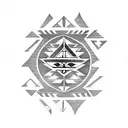 native American arrow tattoo design idea
