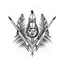 native American arrow tattoo design idea
