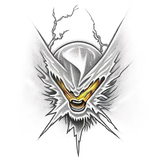 lightning numb tattoo design idea