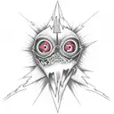 lightning numb tattoo design idea