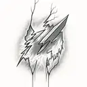lightning numb tattoo design idea