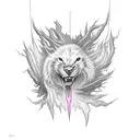 lightning numb tattoo design idea