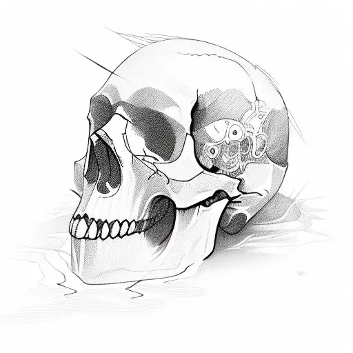 Skull tattoo design idea