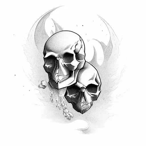 Skull tattoo design idea