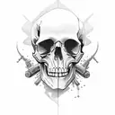 Skull tattoo design idea