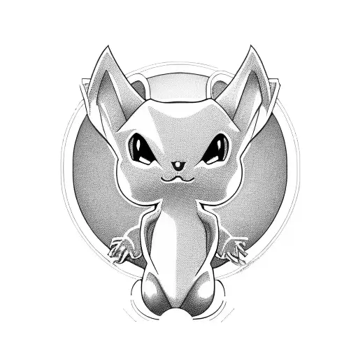 sprite mewtwo tattoo design idea