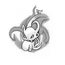 sprite mewtwo tattoo design idea